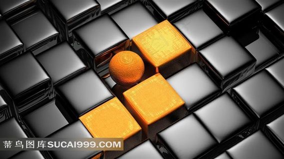 圆球方块空间壁纸素材