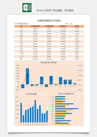 财务日报表指标收支出营收分析表excel表格模板素材
