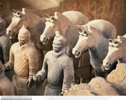 宏大的秦皇兵马俑与陶马 宏大的秦皇兵马俑与陶马