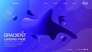 炫丽时尚抽象主视觉KV展板背景6