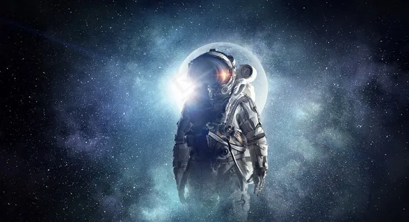 太空中的星空星球和宇航员高清图片 太空中的星空星球和宇航员高清图片