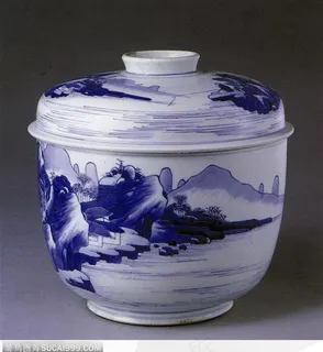 传统瓷器-山水花纹茶杯 传统瓷器-山水花纹茶杯