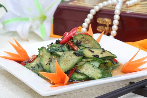 紫苏煎黄瓜 12元