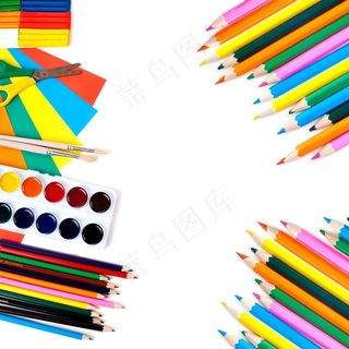 彩色铅笔及唯美铅笔构图高清图片