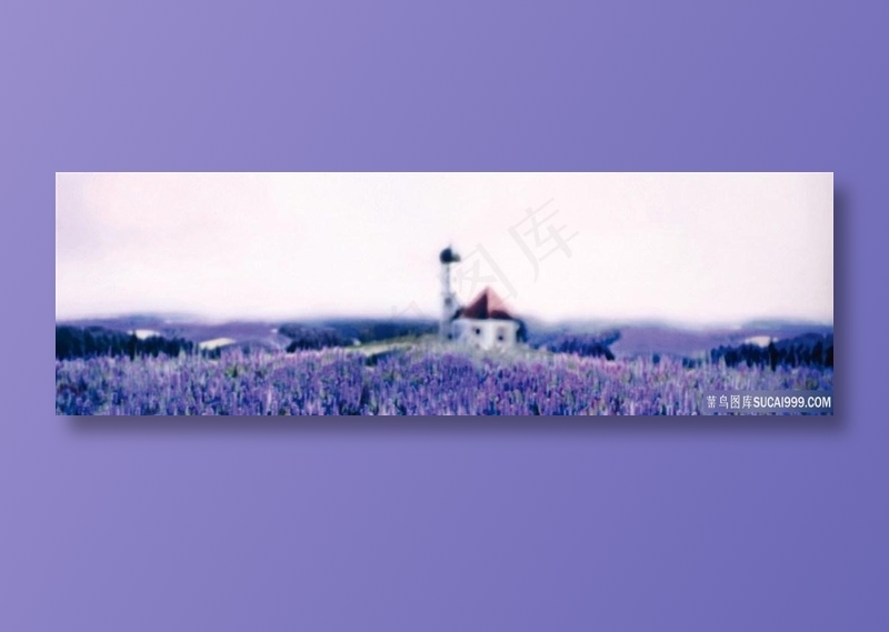 长版薰衣草背景