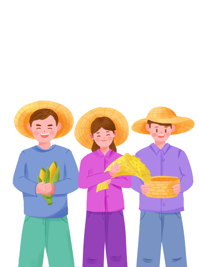 五一劳动节农民插画元素