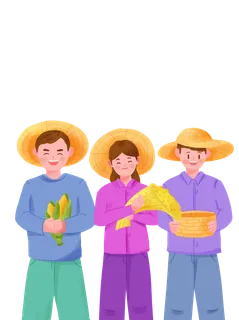 五一劳动节农民插画元素 五一劳动节农民插画元素