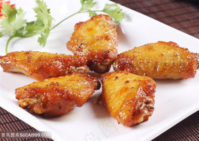 奥尔良烤翅美食图片