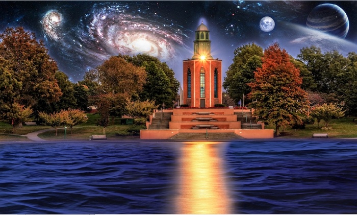 元宇宙世界天空背景墙风景