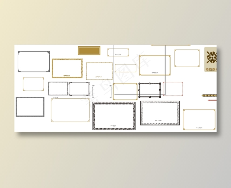 画框简约边框雕刻镂空