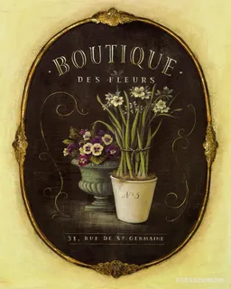 唯美时尚花瓶花盆插画