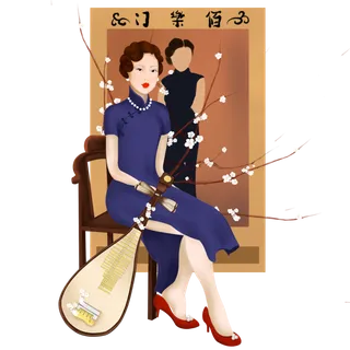 传统旗袍美女 (35)