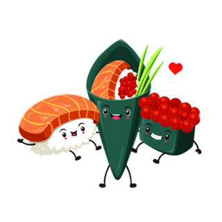 寿司卡通鱼肉