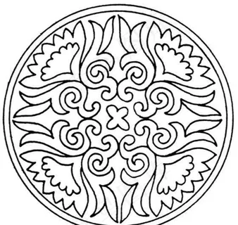 圆形古典装饰花纹