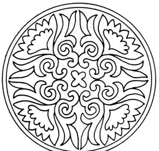 圆形古典装饰花纹