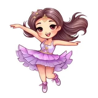 穿裙子跳舞的女孩免抠