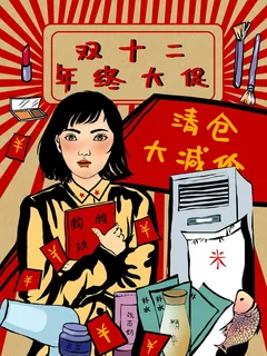 双十二年终大促海报PSD素材 双十二年终大促海报PSD素材