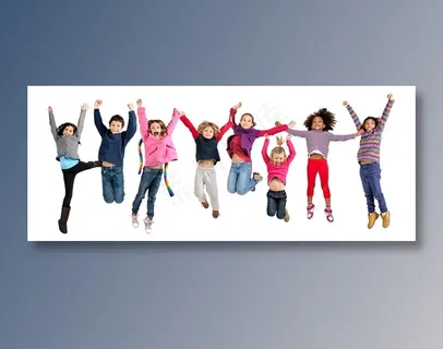 开心跳跃的儿童高清素材图片