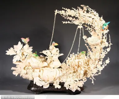 传统工艺-精美的百花齐放木雕 传统工艺-精美的百花齐放木雕