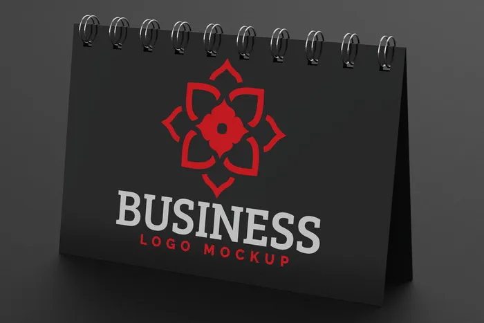 日历logo样机模板psd模版下载