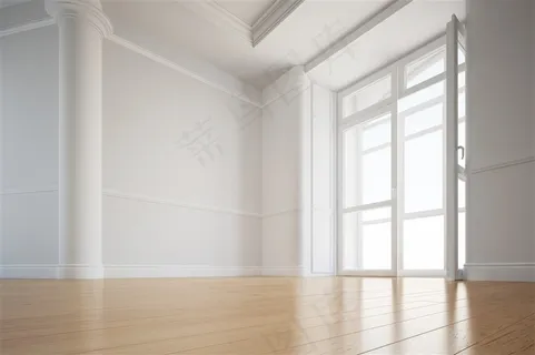 房门打开着的欧式房间 房门打开着的欧式房间