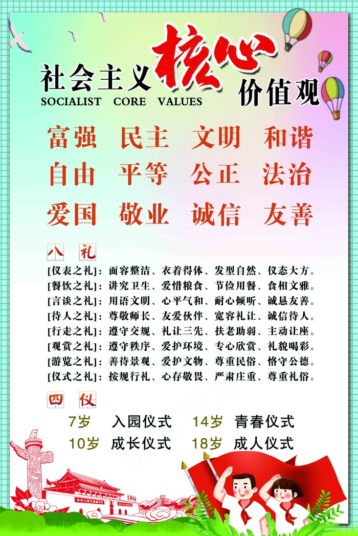 *核心价值观(4732x7087)psd模版下载