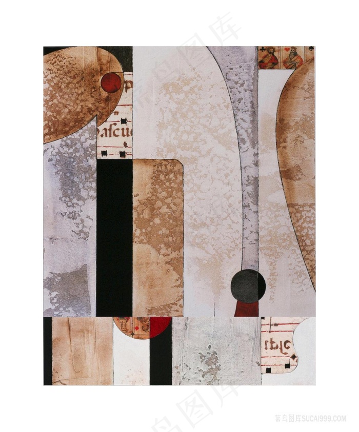 时尚复古抽象艺术插画