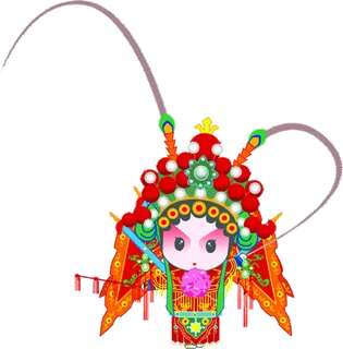 卡通京剧戏剧人物脸谱插画PNG图片 国潮中国风Q版戏剧人物PS素材