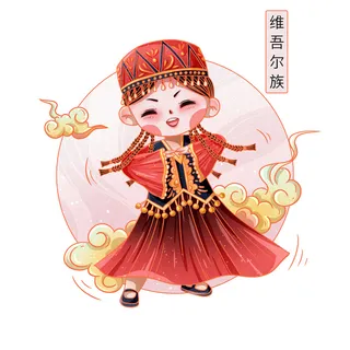 国潮Q版56个少数民族人物卡通形象服饰插画民族风服饰元素PSD素材 国潮Q版56个少数民族人物卡通形象服饰插画民族风服饰元素PSD素材