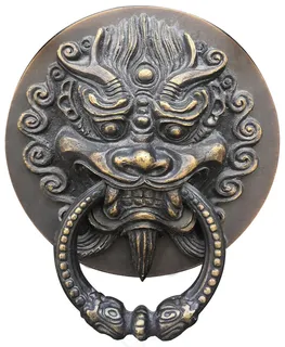 中国风传统青铜门环装饰龙首门环凶猛