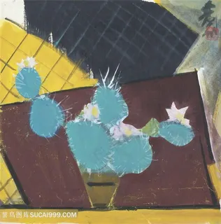 林风眠水墨水彩墙角艺术装饰画