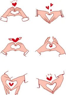 情人节手势图标