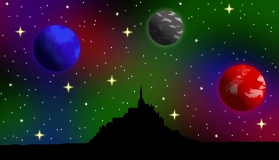 元宇宙世界风景天空背景墙 元宇宙世界风景天空背景墙