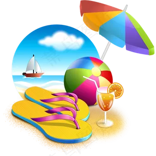 电商免抠海边沙滩元素实物摄影