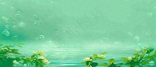 春天河面湖面花草意境古风，春分谷雨