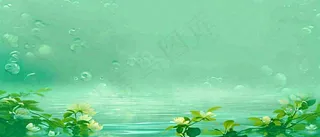 春天河面湖面花草意境古风，春分谷雨
