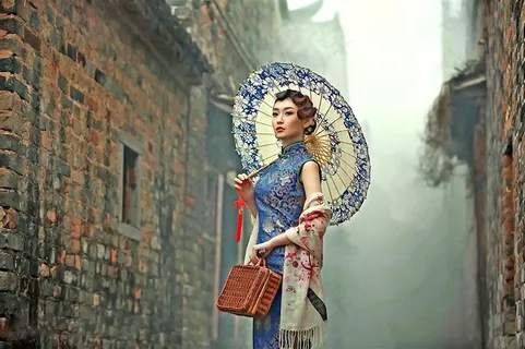 打伞旗袍女人 打伞旗袍女人