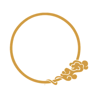 中国风中式传统祥云图案国潮古风边框云纹装饰元素PNG免抠素材图