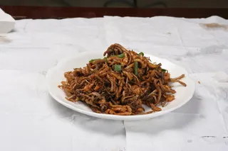 茶树菇炒鸭丝 (1)