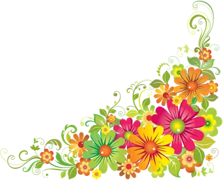 花朵简笔画卡通素材谷雨