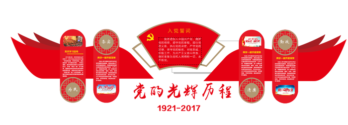 A313-党建文化墙CDR格式cdr矢量模版下载