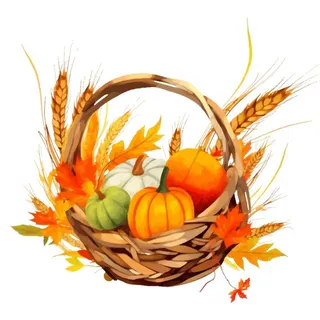 秋季作物小麦南瓜免抠