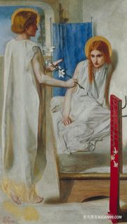 泰特油画拿着鲜花的情侣