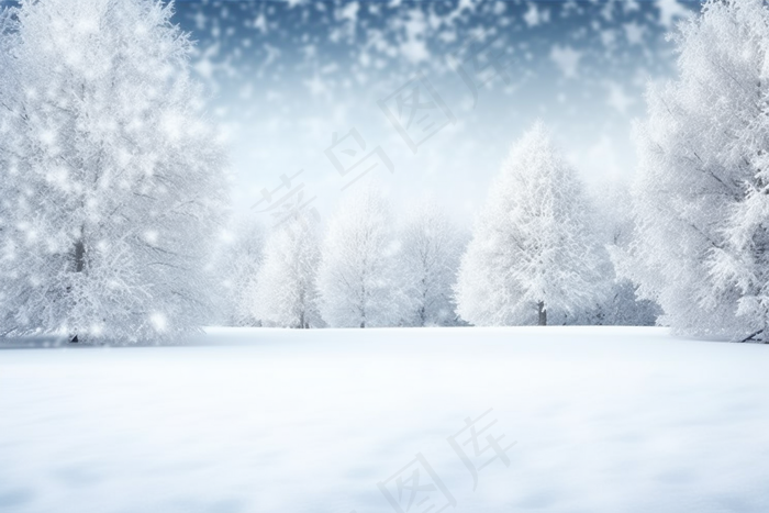冬天大雪雪花雾凇摄影图(4032x2688)