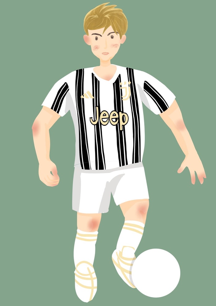 原创球星扁平风插画