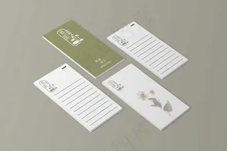 高端民宿酒店品牌VI智能贴图样机PSD设计模板