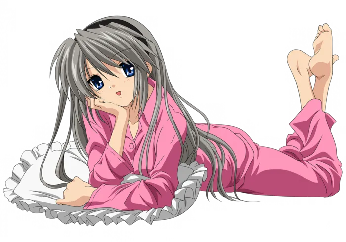 粉色趴着女孩素材人物卡通