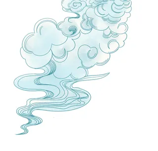 中国风国潮祥云插画手绘云彩图案海报云层装饰背景PSD设计素材