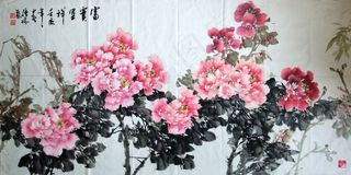 唯美国画牡丹花图片