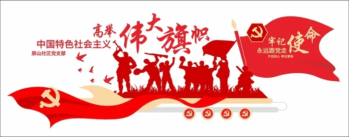 高举伟大旗帜cdr矢量模版下载